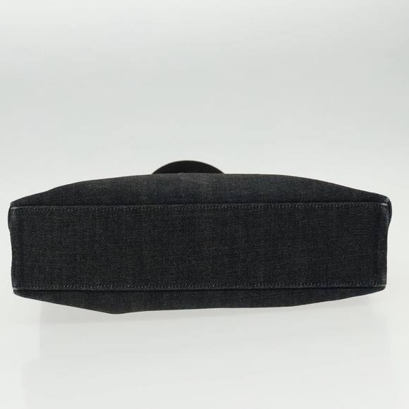 BURBERRY Blue Label Tote Bag Canvas Silver Black Auth 96669 - Picture 5 of 16